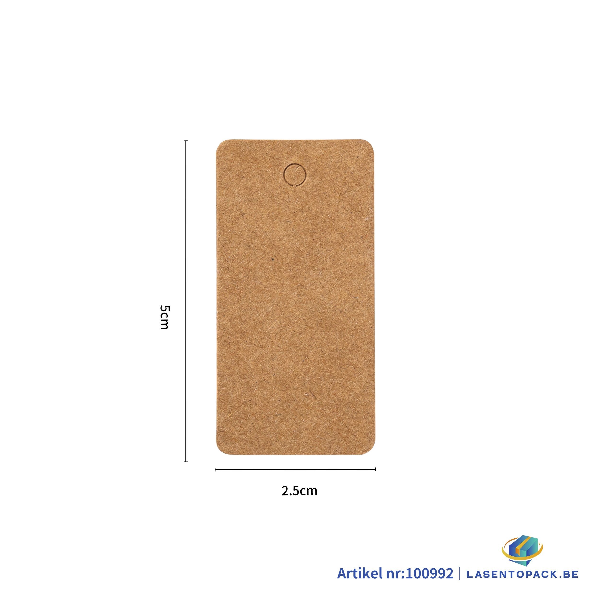 500x Eco Manila Label - 2.5cm x 5cm 