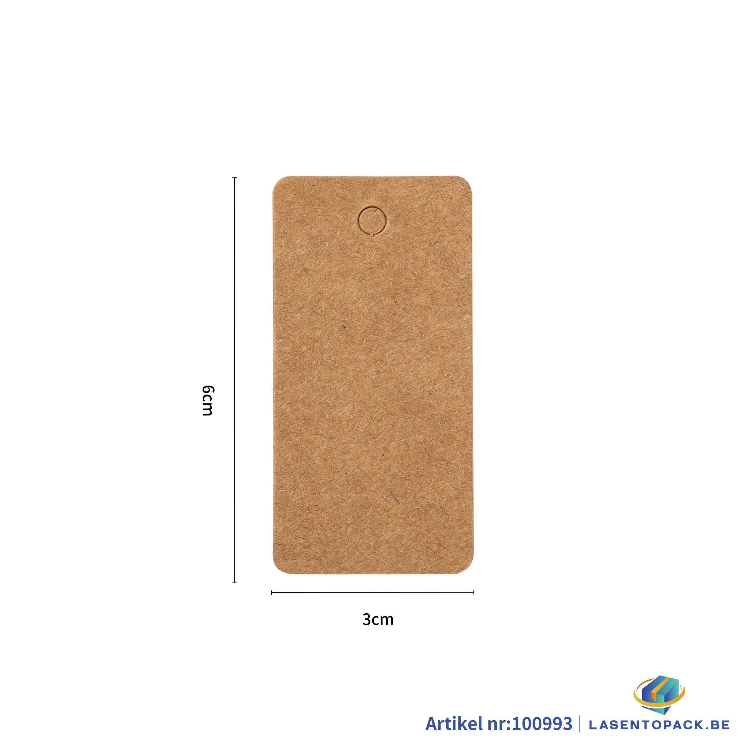 500x Eco Manila Label - 3cm x 6cm 
