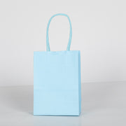 12x Papieren tas gedraaid handvat - 11cm x 15cm x 6cm - Licht Blauw