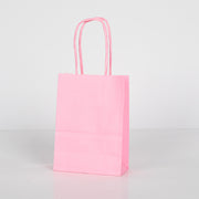 12x Papieren tas gedraaid handvat - 11cm x 15cm x 6cm - Light Pink