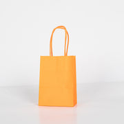 12x Papieren tas gedraaid handvat - 11cm x 15cm x 6cm - Oranje