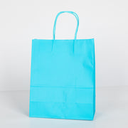 12X Papieren tas gedraaid handvat - 22cm x 27cm x 11cm Ciyan
