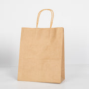 12x Papieren tas gedraaid handvat - 22cm x 27cm x 11cm Kraft