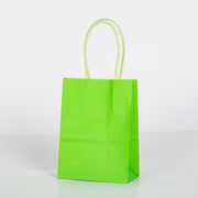 12x Papieren tas gedraaid handvat - 11cm x 15cm x 6cm - Fel Groen