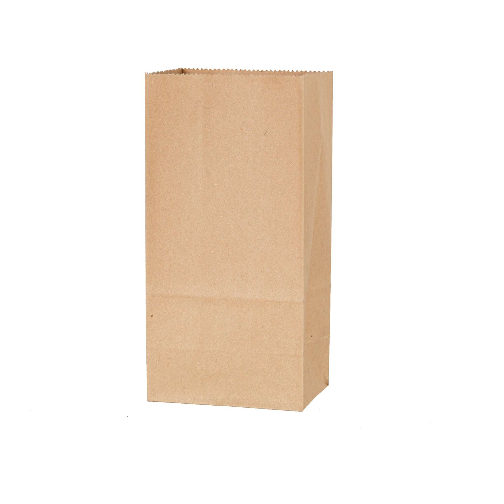 50 brown blokbodem papieren kraft zakjes 9x6x18 cm stacked for packaging and display