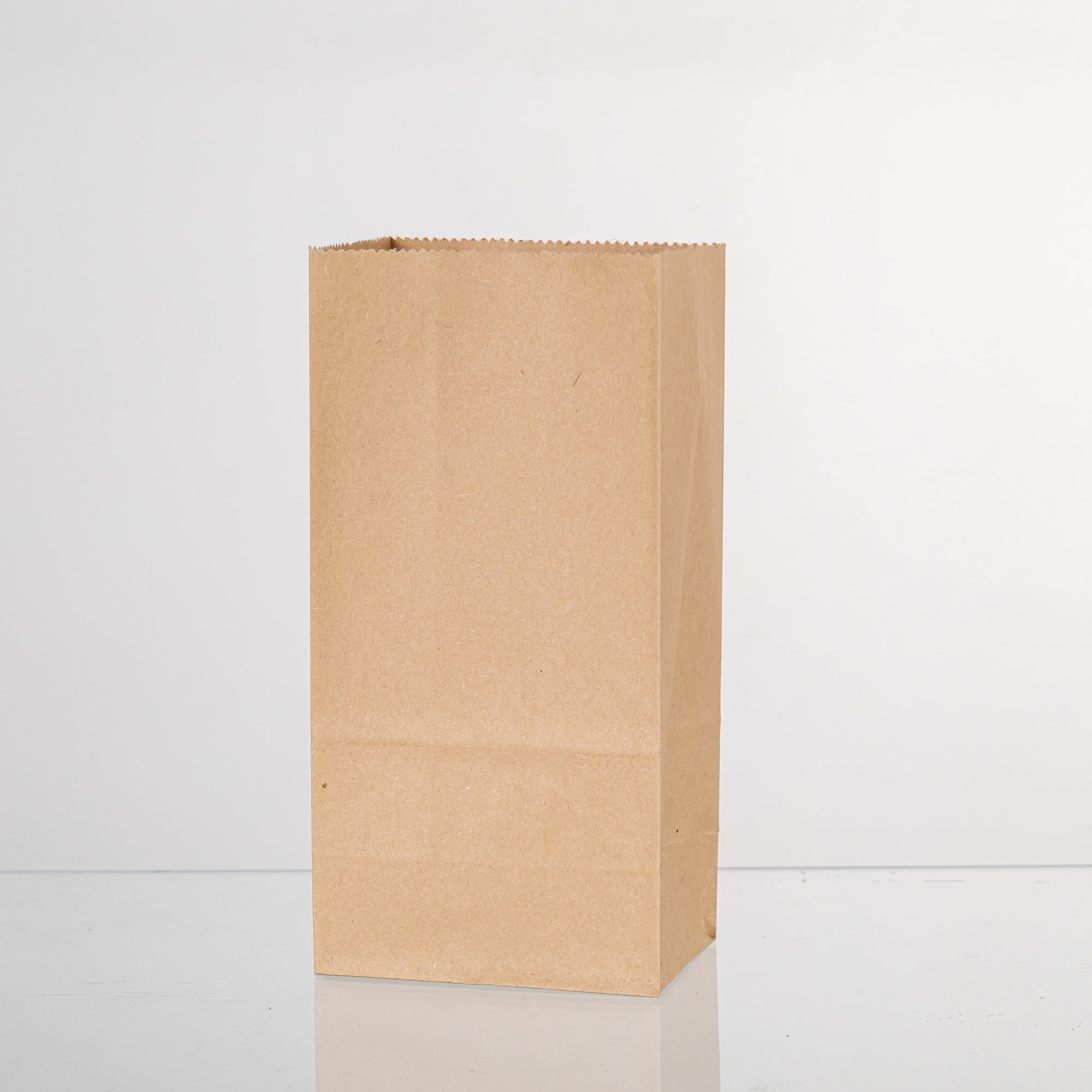 50 stuks Nature Kraft zak blokbodem 15cm + 8cm x 26cm Bruin