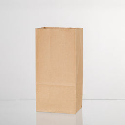 50 stuks Nature Kraft zak blokbodem 15cm + 8cm x 26cm Bruin