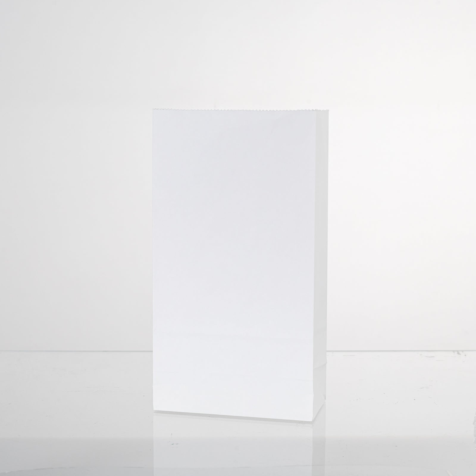 50 stuks Nature Kraft zak blokbodem 16cm + 9cm x 28cm White