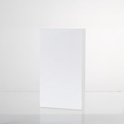 50 stuks Nature Kraft zak blokbodem 16cm + 9cm x 28cm White