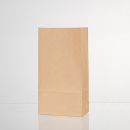 50 stuks Nature Kraft zak blokbodem 18cm + 12cm x 32cm Bruin