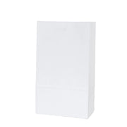 50 witte blokbodem papieren kraft zakjes 18x12x32 cm voor duurzame verpakking