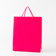 12x Papieren koordtas - 26cm x 32cm x 12cm - Hot Pink