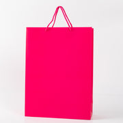 12x Papieren koordtas - 31cm x 42cm x 12cm - Hot Pink