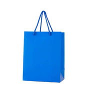 Set of 12 dark blue paper cord bags 18x23x10cm, eco-friendly and durable papieren koordtassen
