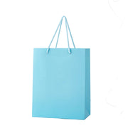 12x Papieren koordtas - 18cm x 23cm x 10cm - Blauw