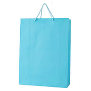 Set of 12 blue papieren koordtas paper bags 31x42x12cm with cord handles