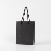 12x Papieren koordtas - 18cm x 14cm x 8cm - Zwart