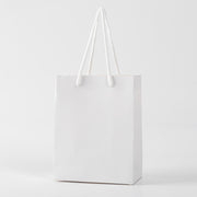 12x Papieren koordtas - 31cm x 42cm x 12cm - Wit