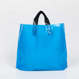 100x Stevige Herbruikbare Tas met Handhengsel - 30cm x 20cm - Blauw