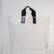 100x Stevige Herbruikbare Tas met Handhengsel - 30cm x 20cm - Transparant