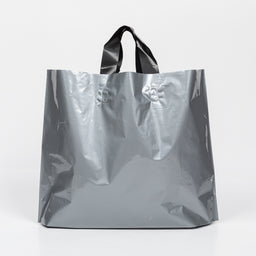 100x Stevige Herbruikbare Tas met Handhengsel - 30cm x 20cm - Zilver