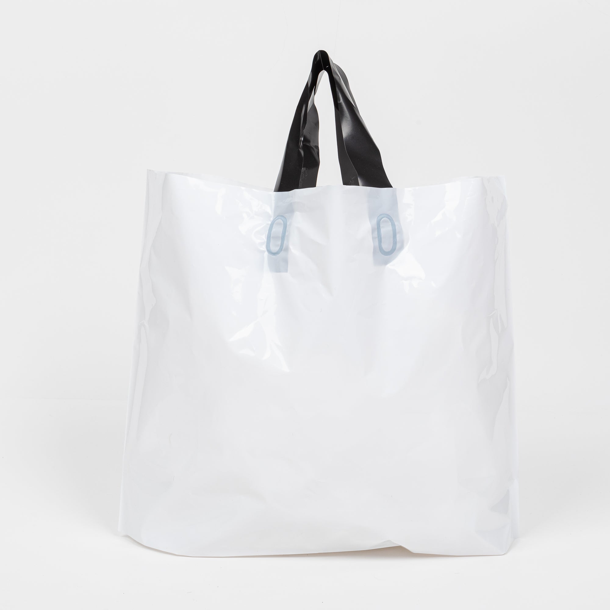 100x Stevige Herbruikbare Tas met Handhengsel - 50cm x 40cm - Wit