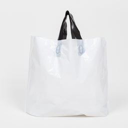 100x Sturdy Reusable Bag with Handle - 50cm x 40cm - White