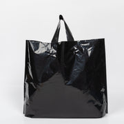 100x Stevige Herbruikbare Tas met Handhengsel - 30cm x 20cm - Zwart