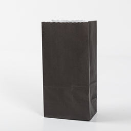 50 stuks Nature Kraft zak blokbodem 15cm + 8cm x 26cm Zwart