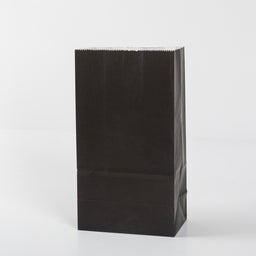 50 stuks Nature Kraft zak blokbodem 13cm + 8cm x 24cm Zwart