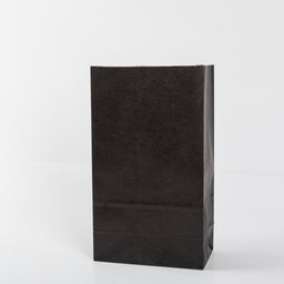50 stuks Nature Kraft zak blokbodem 9cm + 6cm x 18cm Zwart