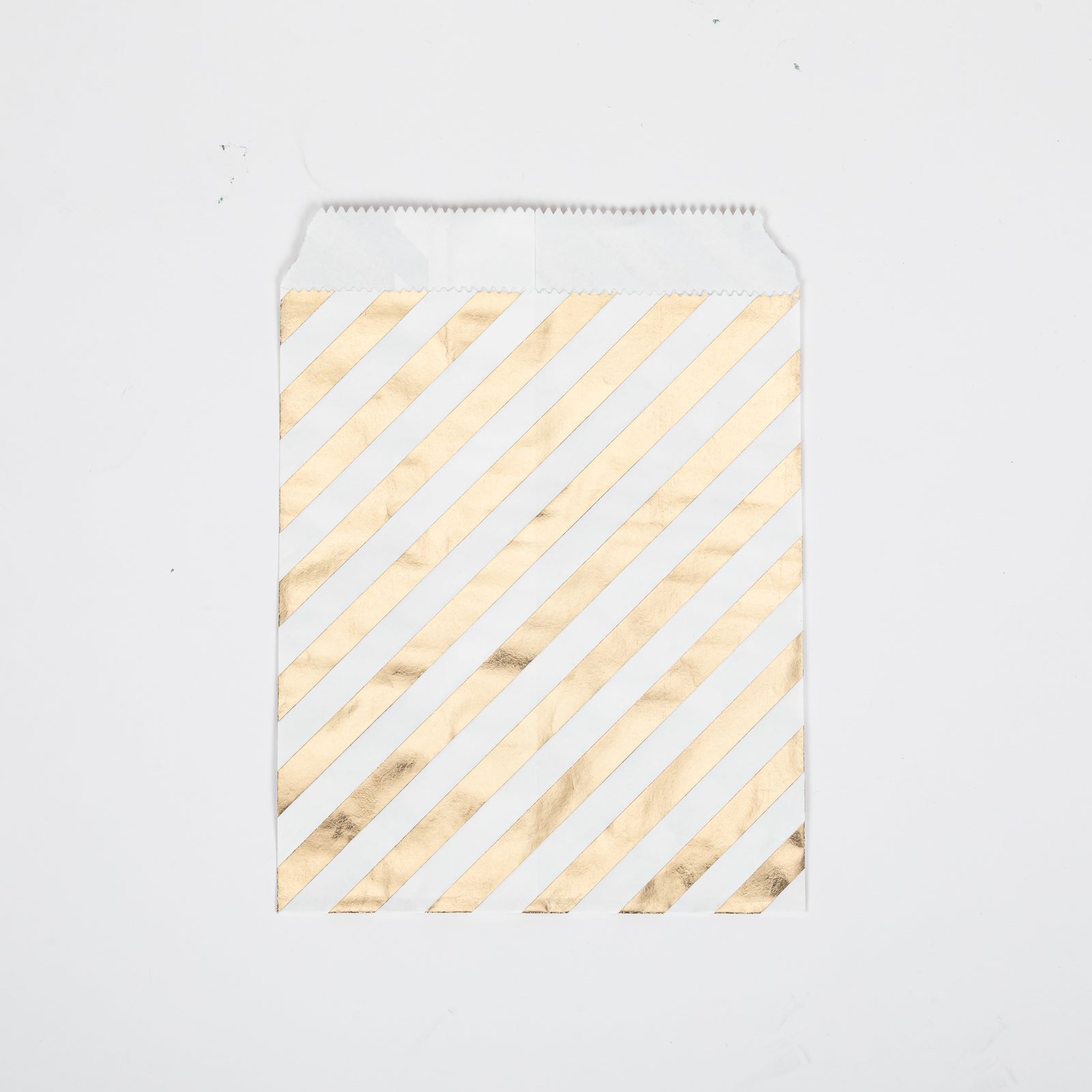 50 stuks Cadeau Papieren Zakjes gestreept kleur goud 10cm x 15cm
