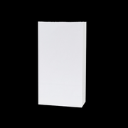 50 stuks Nature Kraft zak blokbodem 15cm + 8cm x 26cm Wit