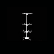 1x Draaibare Molen voor Sieraden - 3 Lagen - Metaal - 65x20 cm - Wit