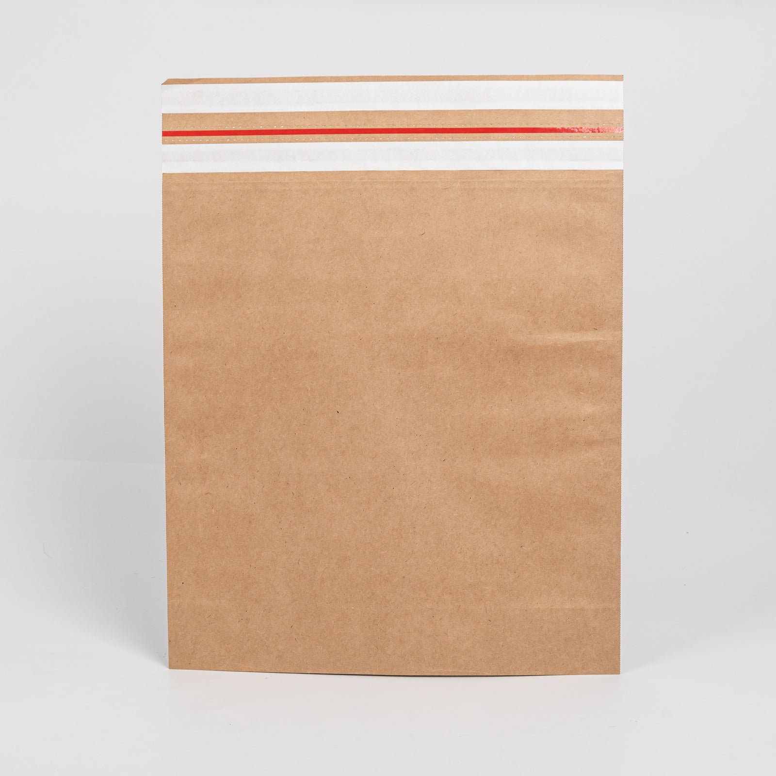 50x Papieren Verzendzak met Zijvouw en Bodem  - 32.50cm x 35cm x 10cm + 7.5cm retour plakstrip