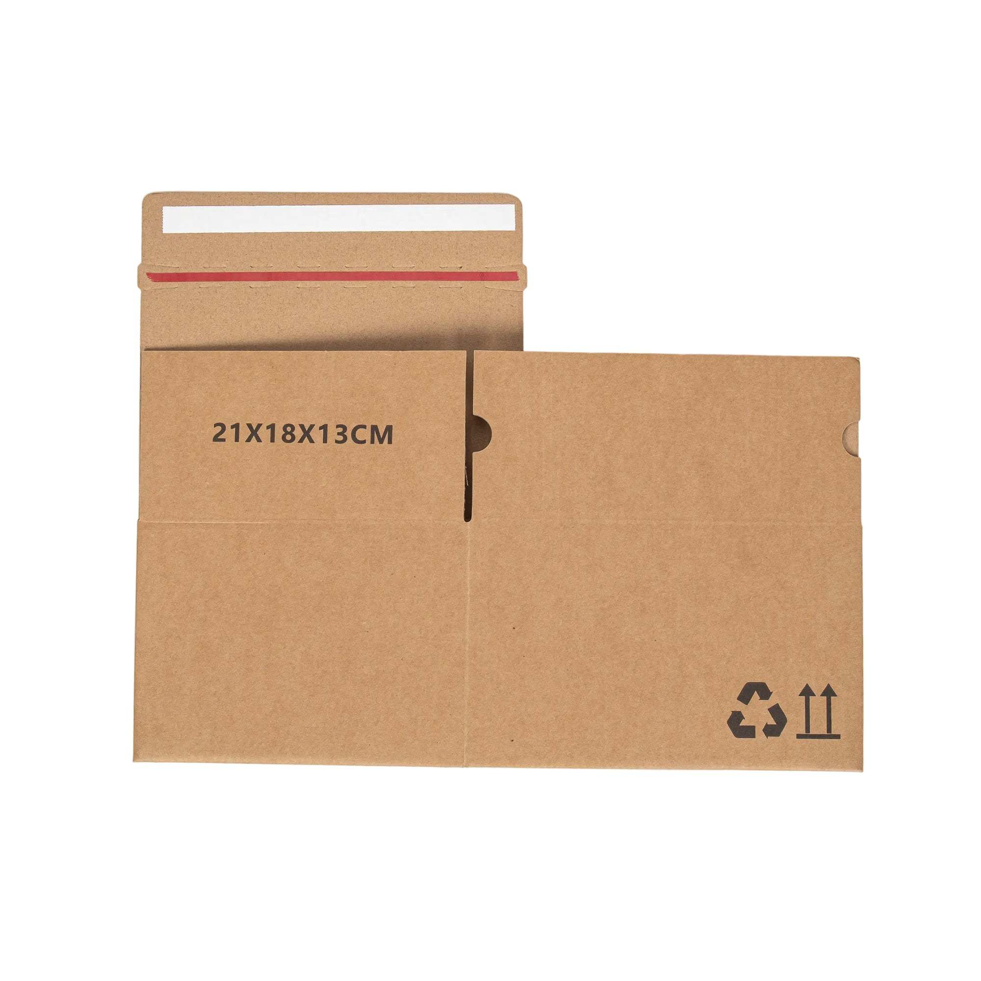 60x Autolock Doos - 210x180x130 mm - Bruin met plak- en tearstrip
