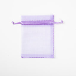 50x Organza Bag - 90mm x 120mm - Purple