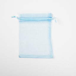 50x Organza Zakje - 70mm x 90mm - Licht Blauw