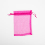 50x Organza Zakje - 150mm x 200mm - Donker Roze