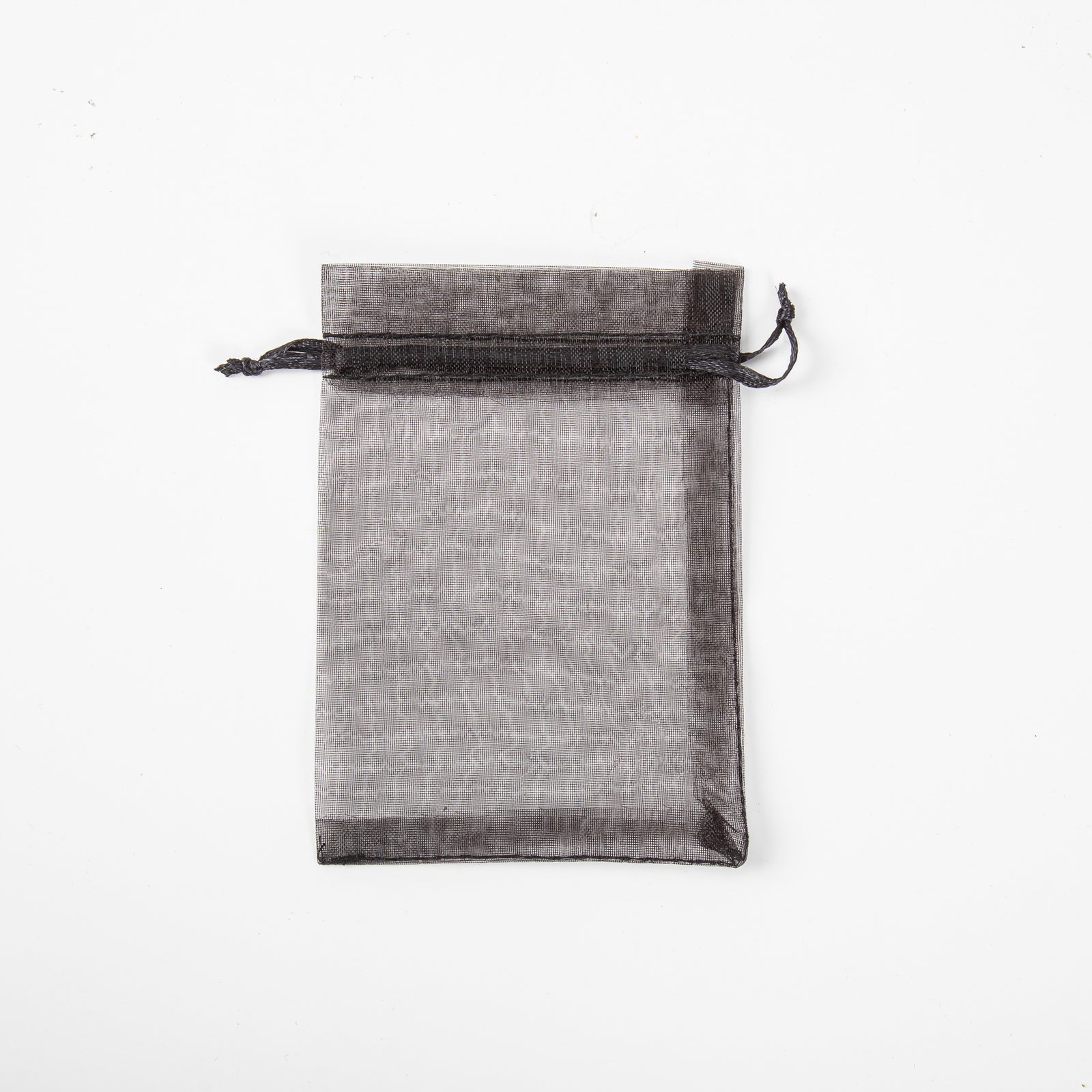 50x Organza Zakje - 90mm x 120mm - Zwart