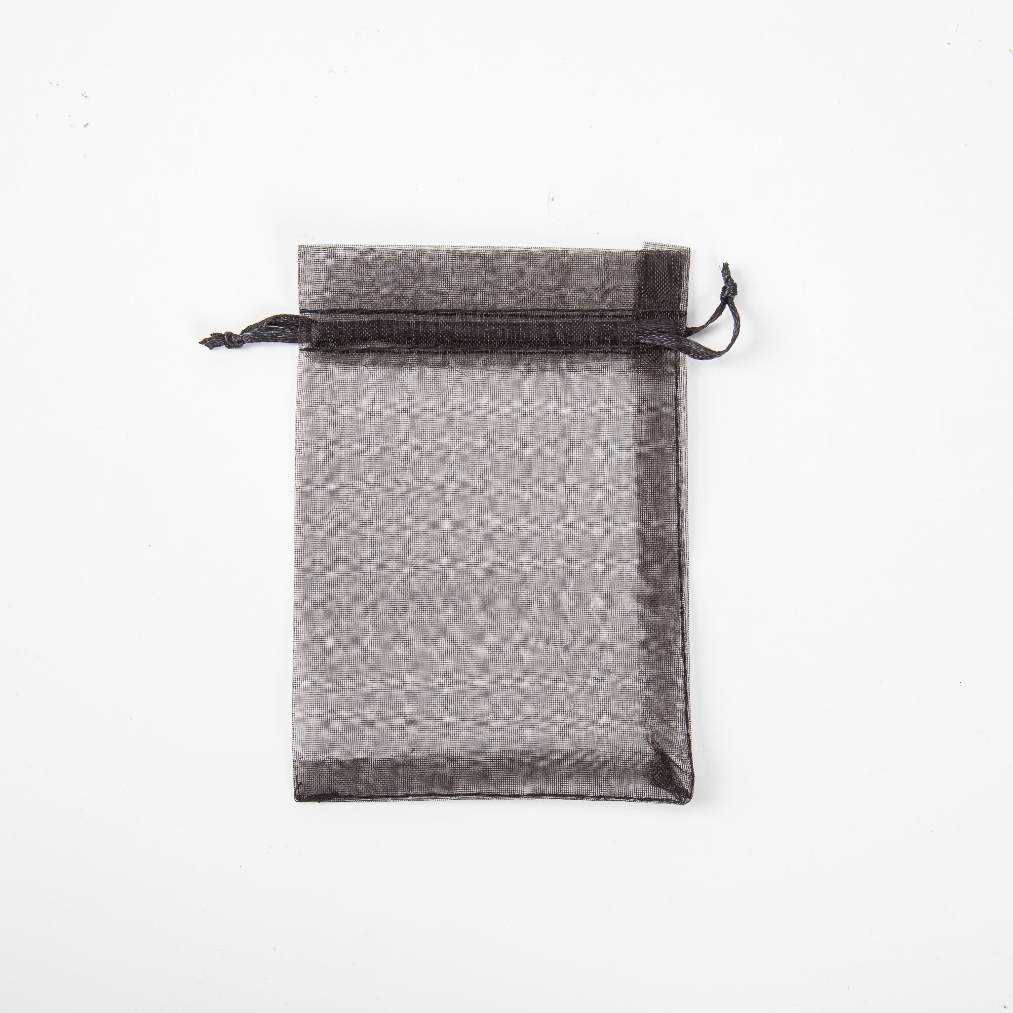 50x Organza Bag - 90mm x 120mm - Black