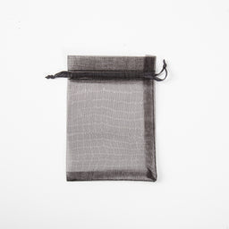 50x Organza Zakje - 90mm x 120mm - Zwart