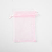 50x Organza Zakje - 90mm x 120mm - Licht Roze