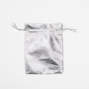 50x Glinsterend Linnen Organza Zakje - 150mm x 200mm - Zilver