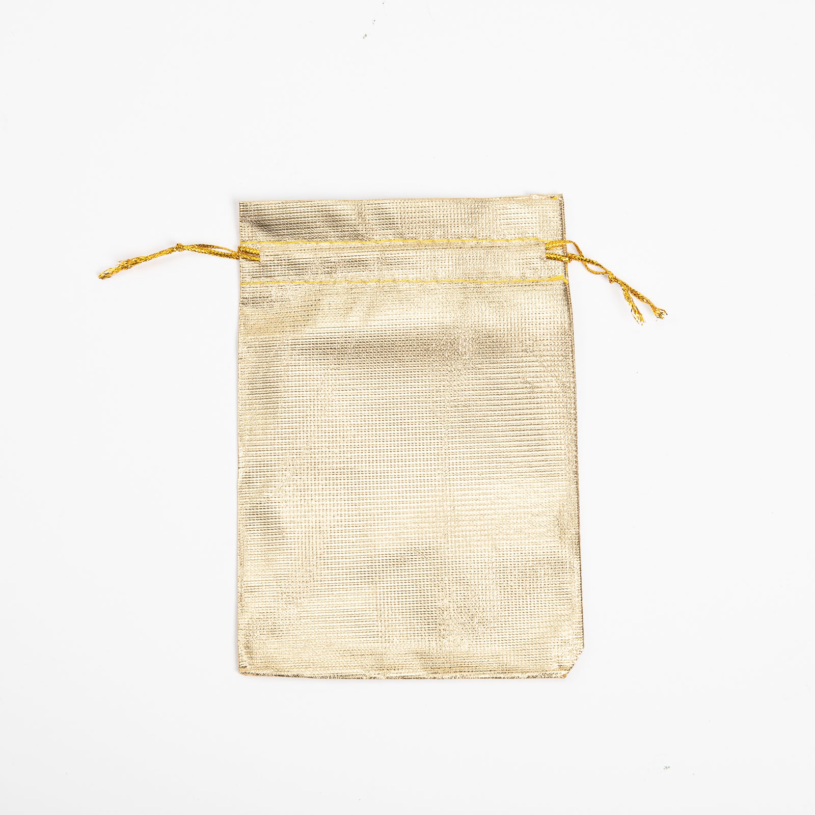 50x Sparkling Linen Organza Bag - 150mm x 200mm - Gold