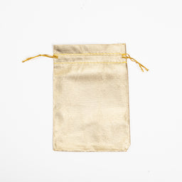 50x Sparkling Linen Organza Bag - 150mm x 200mm - Gold