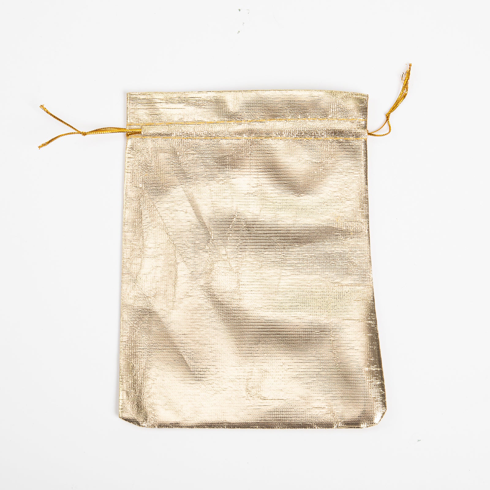 50x Sparkling Linen Organza Bag - 70mm x 90mm - Gold