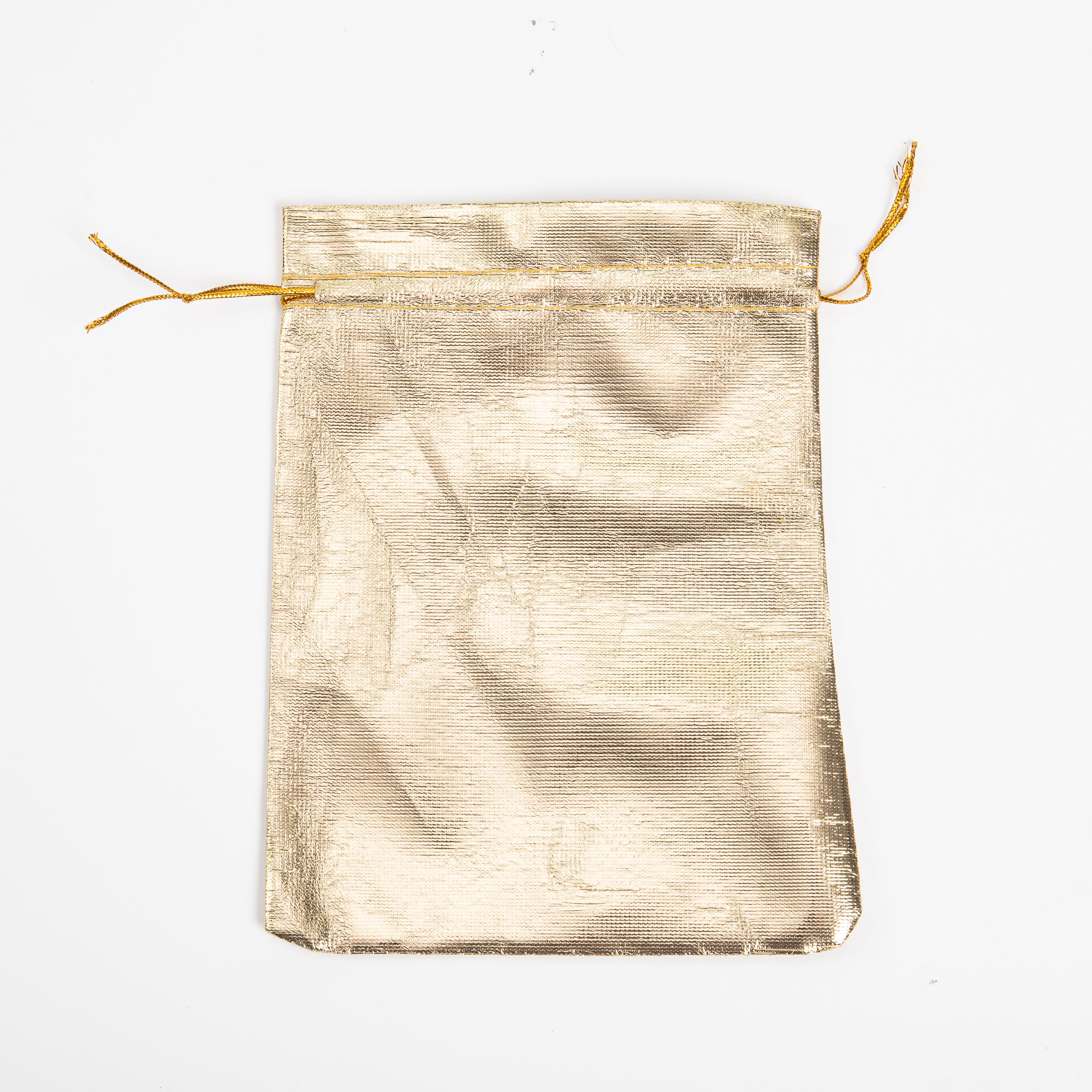 50x Glinsterende Linnen Organza Zakje - 70mm x 90mm - Goud