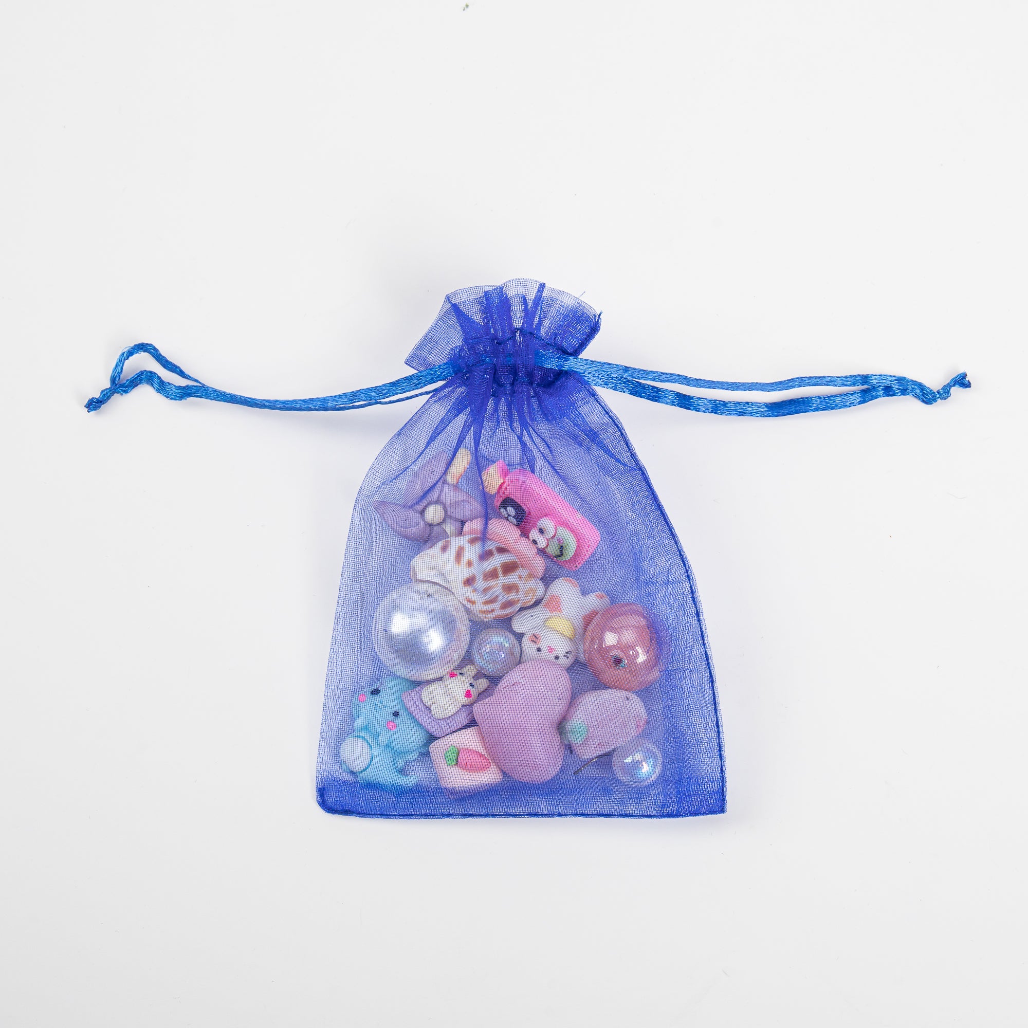 50x Organza Zakje - 110mm x 160mm - Donker Blauw