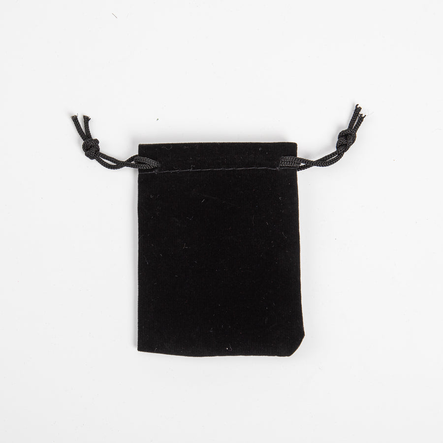 50x Velours/Fluweel Zakje - 90mm x 120mm - Zwart